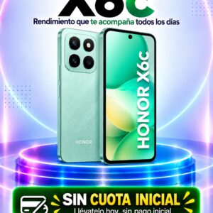 Honor X6c 128GB a crédito sin cuota inicial en Medellín
