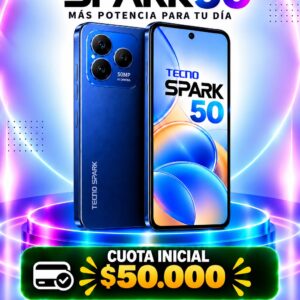 Tecno Spark 50 256GB a crédito con cuota inicial desde $50.000 en Medellín
